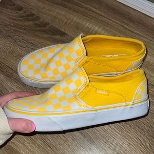 Yellow Checkered Vans!